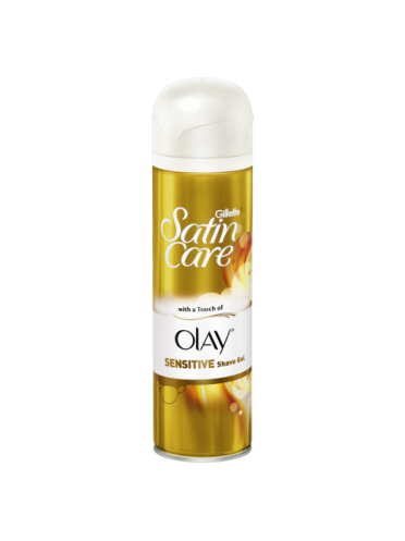 Gillette Satin Care With Touch Of Olay Sensitive Shave Gel 200ml