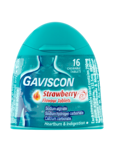 Gaviscon Strawberry Flavour Tablets 16 Chewable Tablets